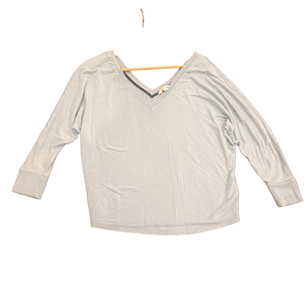 Boden Women's Pastel Blue Deep V-Neck Top Size 6